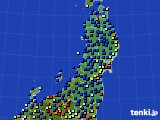 2025年01月28日の東北地方のアメダス(日照時間)