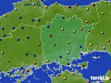 岡山県のアメダス実況(日照時間)(2025年01月28日)