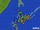 北海道地方のアメダス実況(日照時間)(2025年01月29日)