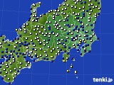 2025年01月29日の関東・甲信地方のアメダス(風向・風速)