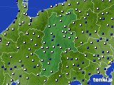 2025年01月29日の長野県のアメダス(風向・風速)