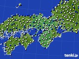 2025年01月30日の近畿地方のアメダス(風向・風速)