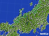 2025年02月03日の北陸地方のアメダス(風向・風速)