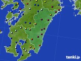 宮崎県のアメダス実況(日照時間)(2025年02月04日)