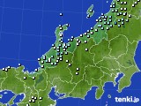 北陸地方のアメダス実況(降水量)(2025年02月05日)