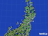 2025年02月05日の東北地方のアメダス(風向・風速)