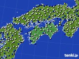 2025年02月06日の四国地方のアメダス(風向・風速)