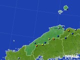 2025年02月07日の島根県のアメダス(積雪深)