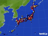 アメダス実況(日照時間)(2025年02月08日)