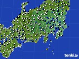 2025年02月08日の関東・甲信地方のアメダス(風向・風速)