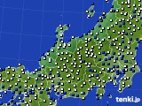 北陸地方のアメダス実況(風向・風速)(2025年02月08日)