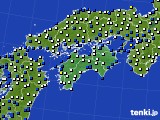 2025年02月08日の四国地方のアメダス(風向・風速)