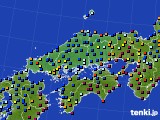 中国地方のアメダス実況(日照時間)(2025年02月10日)