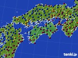四国地方のアメダス実況(日照時間)(2025年02月10日)