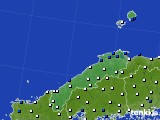 2025年02月10日の島根県のアメダス(風向・風速)