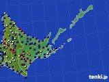 道東のアメダス実況(日照時間)(2025年02月11日)