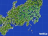 2025年02月11日の関東・甲信地方のアメダス(風向・風速)
