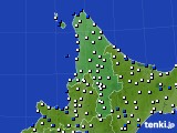 道北のアメダス実況(風向・風速)(2025年02月11日)