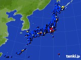 アメダス実況(日照時間)(2025年02月12日)