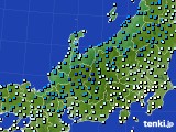 北陸地方のアメダス実況(気温)(2025年02月12日)