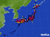 アメダス実況(日照時間)(2025年02月13日)