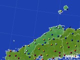 2025年02月13日の島根県のアメダス(日照時間)