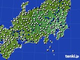 2025年02月14日の関東・甲信地方のアメダス(風向・風速)