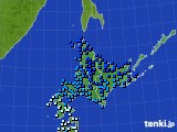 北海道地方のアメダス実況(気温)(2025年02月15日)