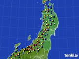 東北地方のアメダス実況(積雪深)(2025年02月16日)