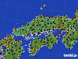 中国地方のアメダス実況(日照時間)(2025年02月16日)