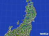 東北地方のアメダス実況(気温)(2025年02月16日)