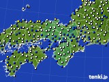 2025年02月17日の近畿地方のアメダス(風向・風速)