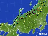 北陸地方のアメダス実況(積雪深)(2025年02月18日)