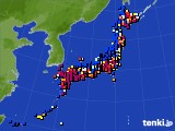 アメダス実況(日照時間)(2025年02月18日)
