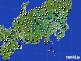 2025年02月18日の関東・甲信地方のアメダス(風向・風速)