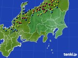 関東・甲信地方のアメダス実況(積雪深)(2025年02月19日)