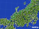 2025年02月19日の北陸地方のアメダス(風向・風速)