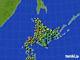 北海道地方のアメダス実況(積雪深)(2025年02月20日)
