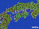 四国地方のアメダス実況(日照時間)(2025年02月20日)