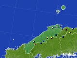2025年02月21日の島根県のアメダス(積雪深)