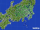 2025年02月21日の関東・甲信地方のアメダス(風向・風速)