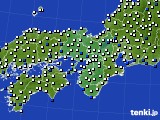 2025年02月21日の近畿地方のアメダス(風向・風速)