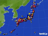 アメダス実況(日照時間)(2025年02月22日)