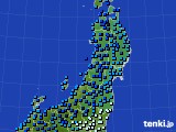 東北地方のアメダス実況(気温)(2025年02月22日)