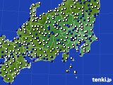 2025年02月22日の関東・甲信地方のアメダス(風向・風速)