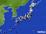 アメダス実況(風向・風速)(2025年02月22日)