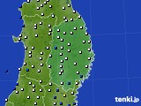 岩手県のアメダス実況(風向・風速)(2025年02月22日)