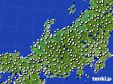 2025年02月23日の北陸地方のアメダス(風向・風速)