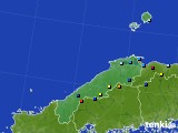 2025年02月24日の島根県のアメダス(積雪深)