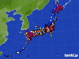 アメダス実況(日照時間)(2025年02月24日)